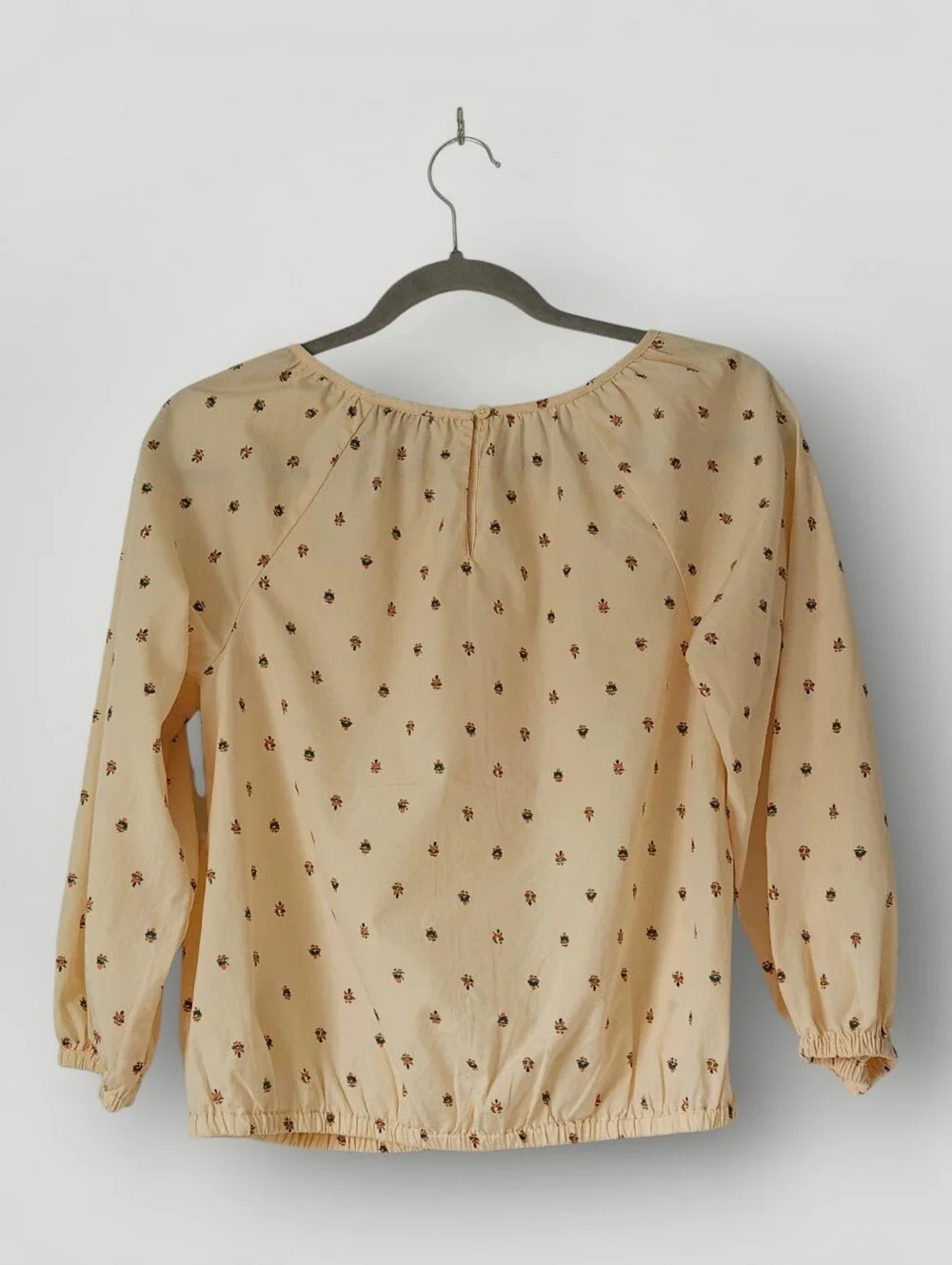 Madewell Gathered Puff Sleeve Crop Top Ditsy Floral XS Cottagecore